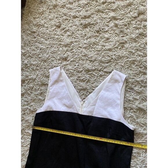 DKNY Dress Color Block Black Pink White Sheath Medium V-Neck Colorblock - Picture 6 of 8